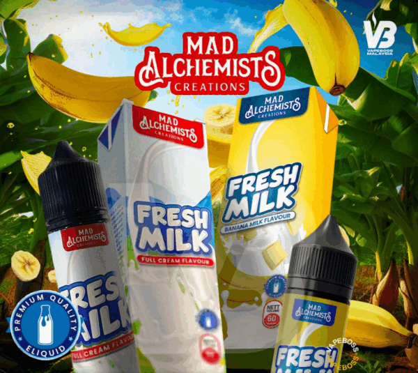 MAD ALCHEMIST FRESH MILK FREEBASE CREAMY SERIES 60ML - Image 3
