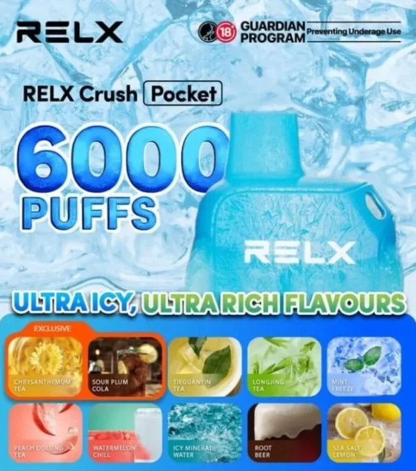 RELX Crush Pocket 6000puffs