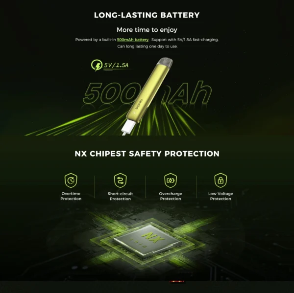 Nevoks APX S1 Pod Kit — 500mAh Battery 7-18W - Image 3