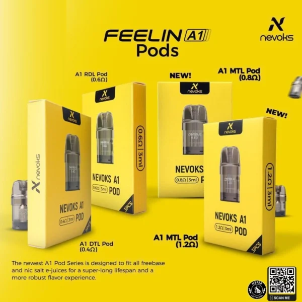 Nevoks A1 Pod Cartridge: For Feelin A1 / AX / AR Replacement Cartridge (3pcs)