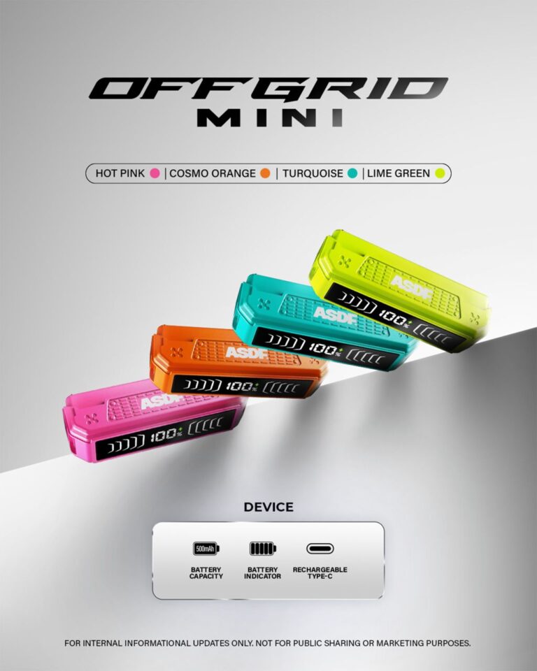 ASDF OFFGRID MINI + OG3000 3K Puffs DSP Pod and Cartridge - Vape Shop 2u